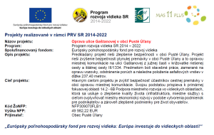 Oprava Gaštanovej ulice